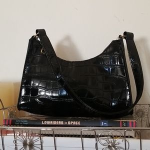 Black croc bag